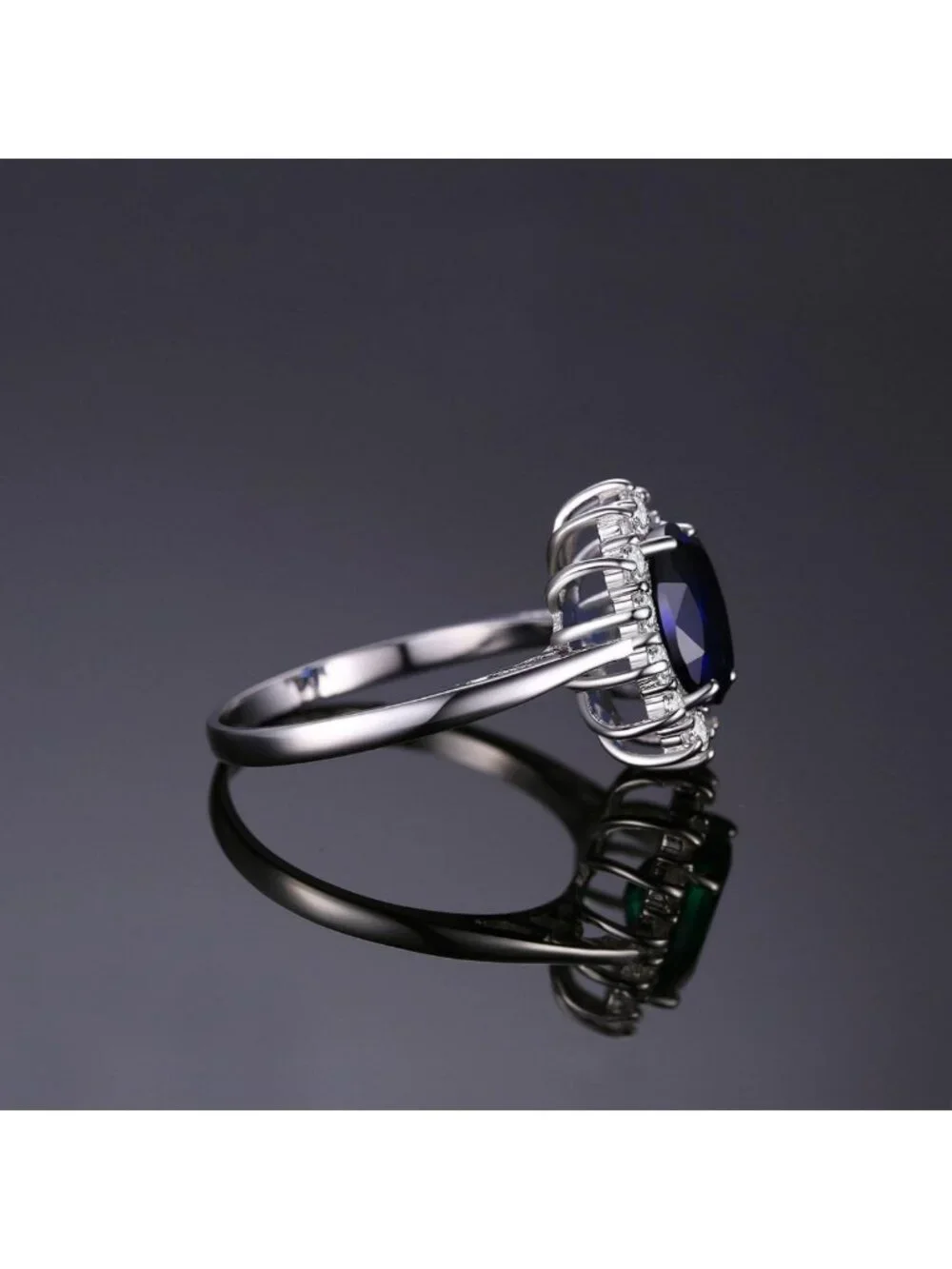 Stunning Princess Diana-Inspired Halo Engagement Ring | Gemstone & Birthstone